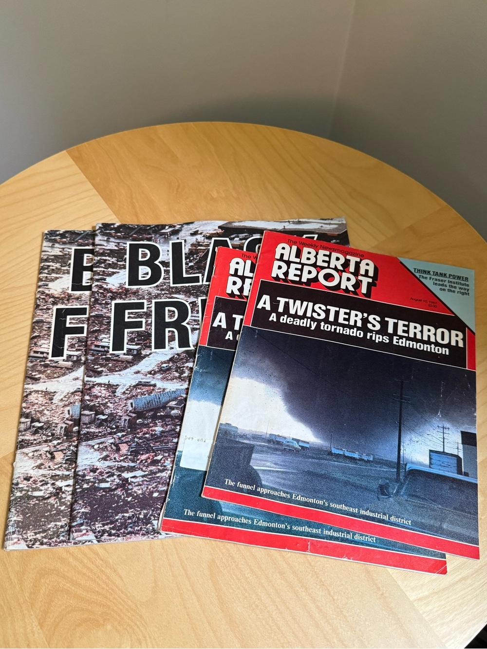 Set of 4 Black Friday Tornado Alberta Report The Edmonton Sun c1987 Newspapers